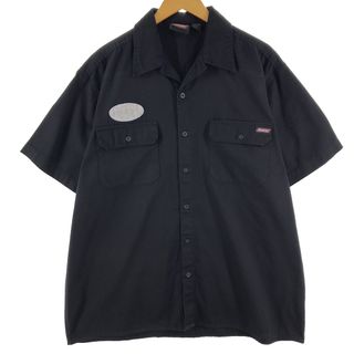 ディッキーズ(Dickies)の古着 ディッキーズ Dickies 半袖 オープンカラー コットンシャツ メンズXL /eaa351431(シャツ)