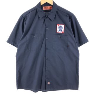 ディッキーズ(Dickies)の古着 ディッキーズ Dickies 半袖 ワークシャツ メンズL /eaa351435(シャツ)