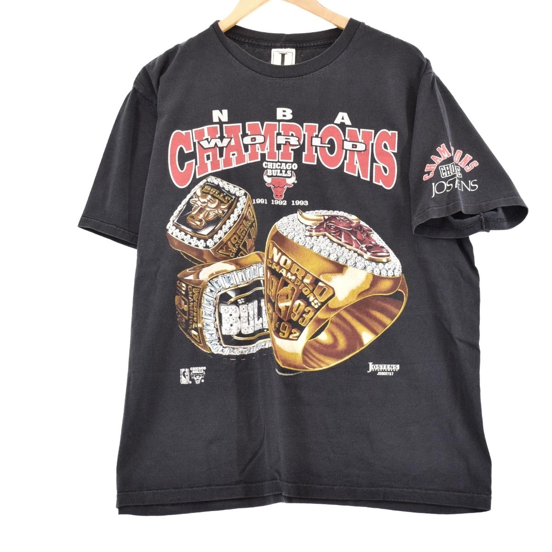 90年代 JOSTENS NBA WORLD CHAMPIONS 1991-1993 スポーツプリントTシャツ USA製 メンズXL ヴィンテージ /eaa313658