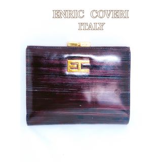 エンリココベリ(ENRICO COVERI)の未使用 エンリココベリ 2つ折り財布 アメジストパープル イタリア(財布)