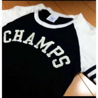 チャンピオン(Champion)のチャンピオンブラック×ホワイトラグランT(Tシャツ(半袖/袖なし))