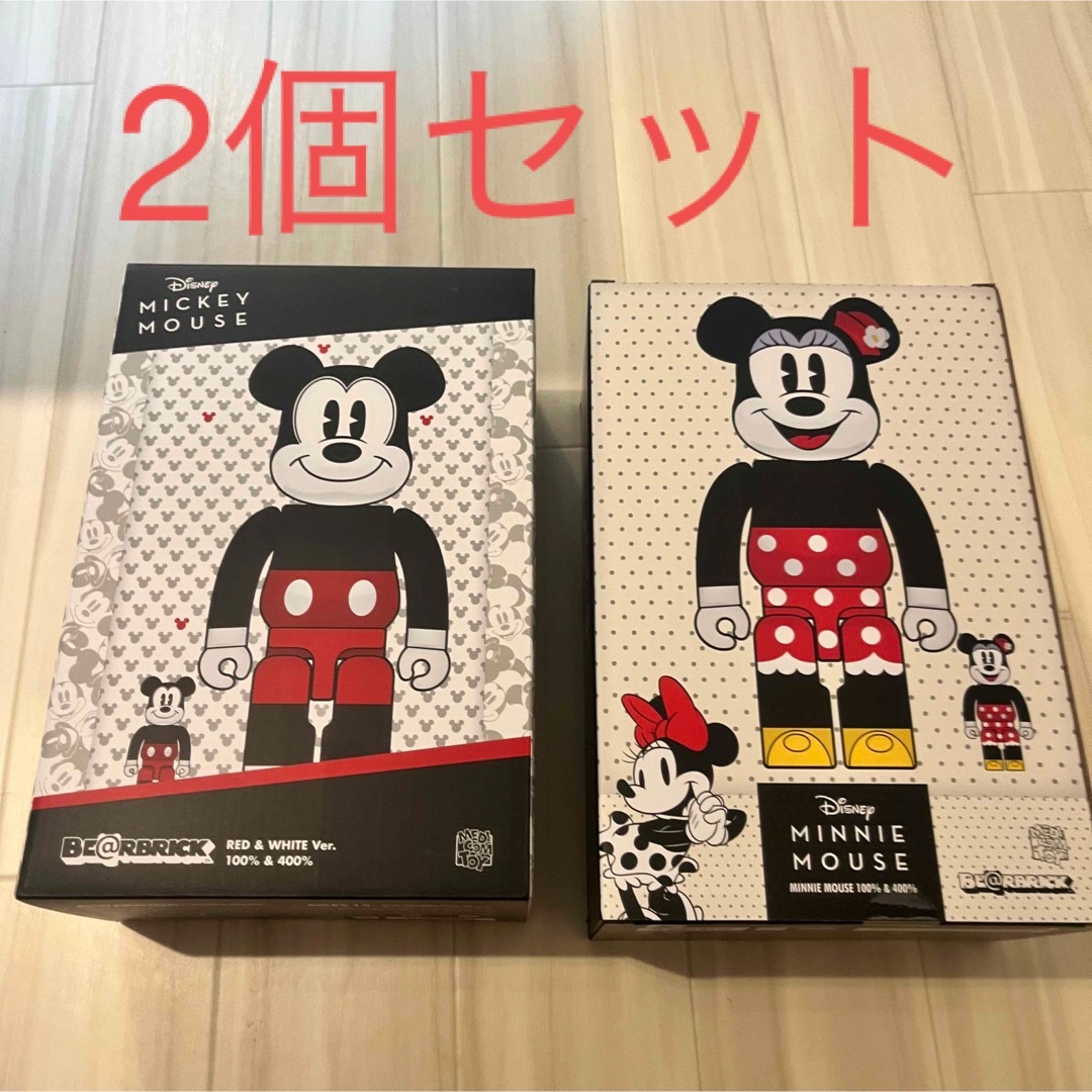 BE@RBRICK ミッキーマウス　ミニーマウス　100%&400% | フリマアプリ ラクマ