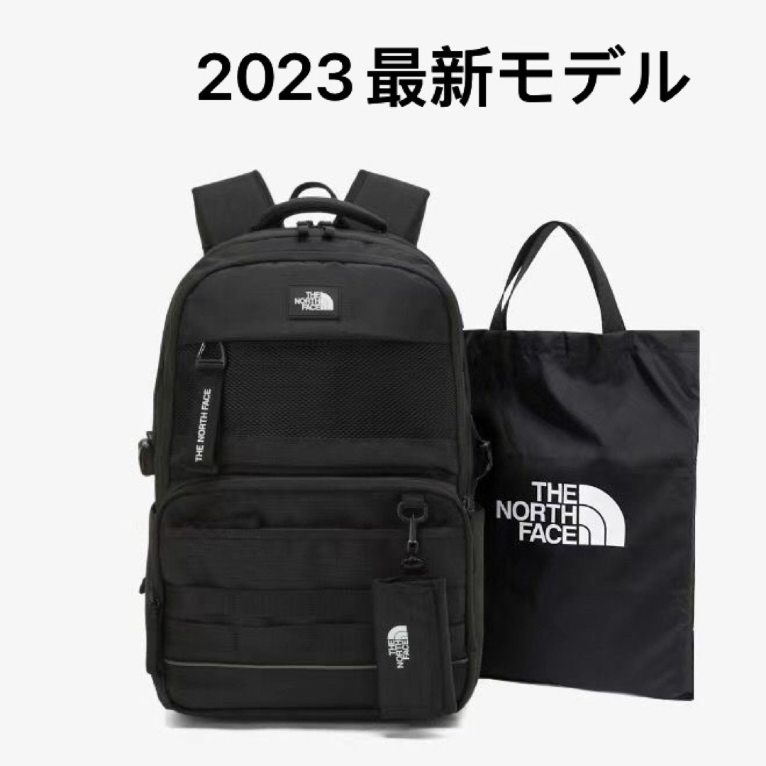 2023最新モデル ノースフェイス ポーチ付き リュック バック 黒の通販