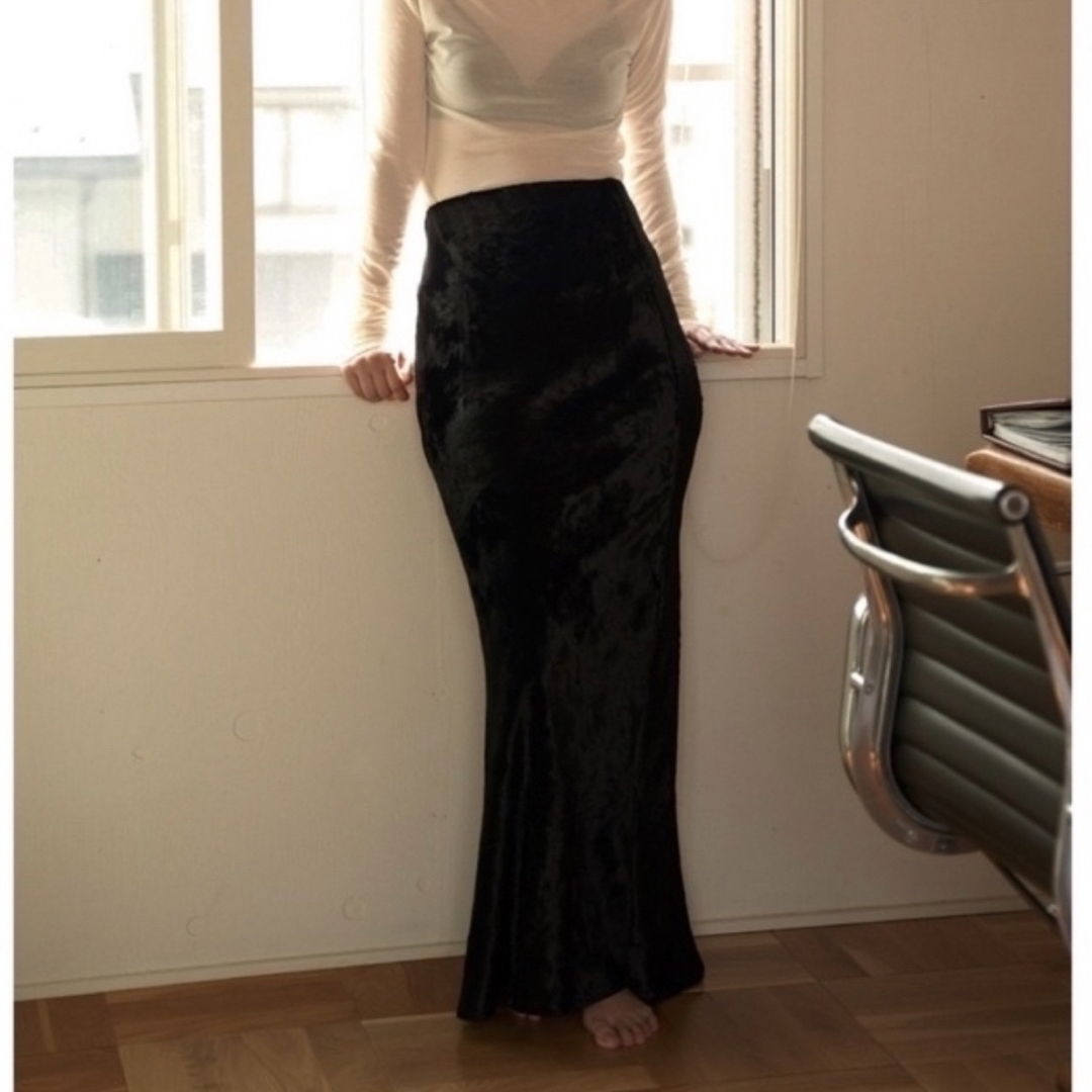 ENOF イナフ / velvet long skirt  Lサイズ レディースのスカート(ロングスカート)の商品写真