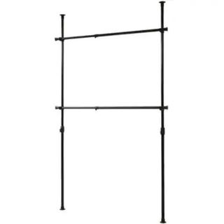 ヤマゼン(山善)の【最安値！未使用】山善　突っ張りポールハンガー　ダブル(棚/ラック/タンス)