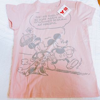 ユニクロ(UNIQLO)の【新品】ディズニー ⭐️ UT ピンク Mサイズ(Tシャツ(半袖/袖なし))