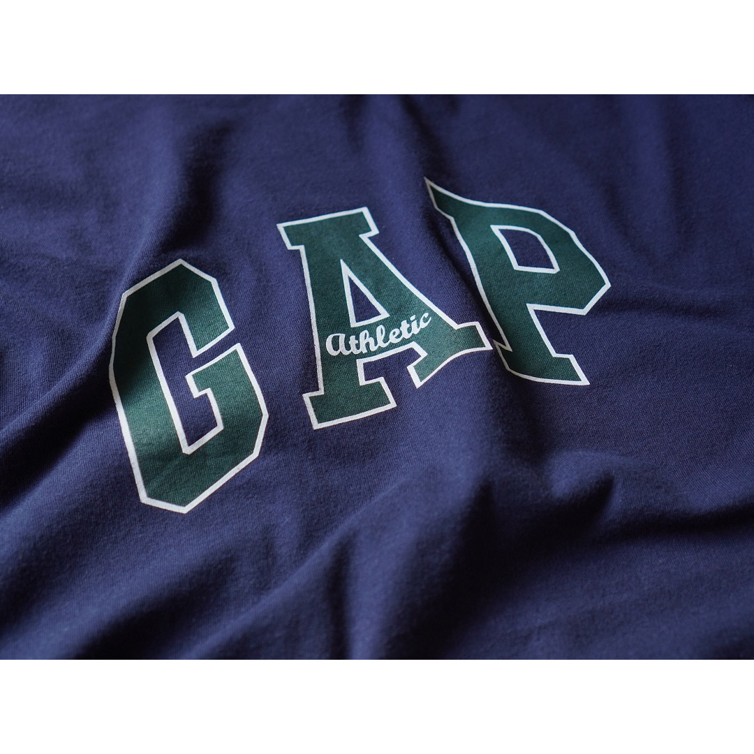 GAP(ギャップ)の90s 古着 OLD GAP ユーロ製 ビッグロゴ プリントTシャツ XL メンズのトップス(Tシャツ/カットソー(半袖/袖なし))の商品写真