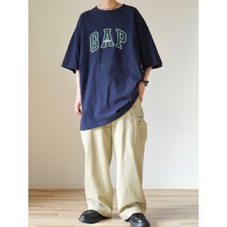 ギャップ(GAP)の90s 古着 OLD GAP ユーロ製 ビッグロゴ プリントTシャツ XL(Tシャツ/カットソー(半袖/袖なし))