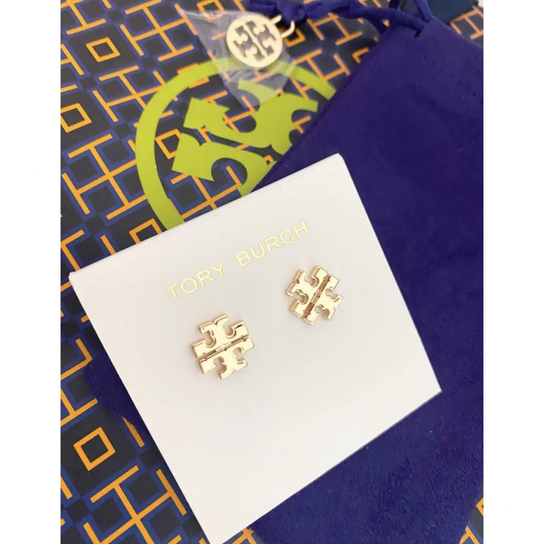 Tory Burch(トリーバーチ)のトリーバーチ ローズゴールドピアス 保存袋 ショッパー付 レディースのアクセサリー(ピアス)の商品写真