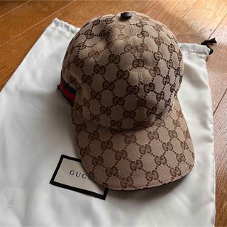 グッチ(Gucci)のGUCCI 帽子 ベースボールキャップ GGキャンバス ベージュ(キャップ)