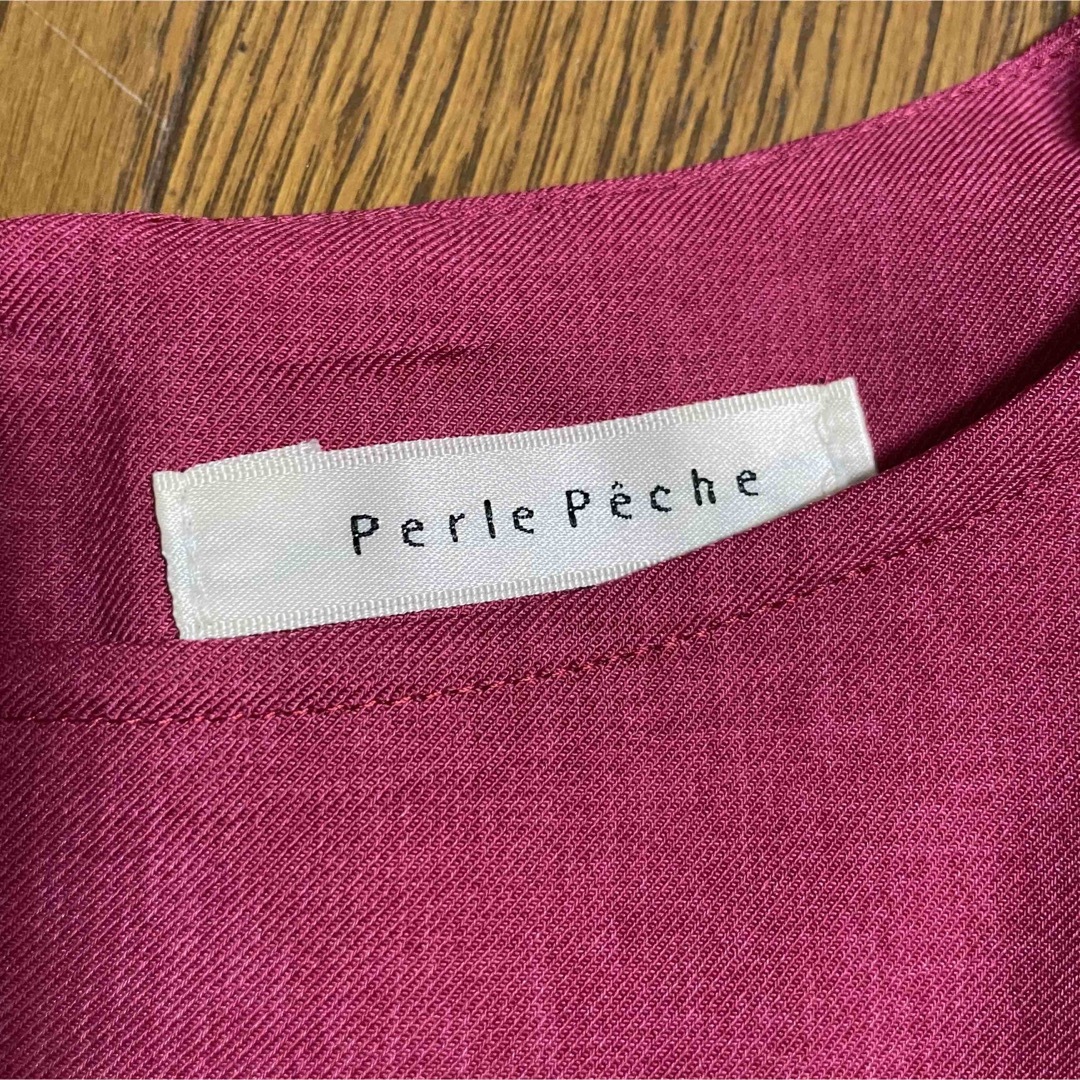 Perle Peche(ペルルペッシュ)のPerle Peche ペルルペッシュ 半袖ブラウス レディースのトップス(シャツ/ブラウス(半袖/袖なし))の商品写真