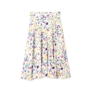 ジルバイジルスチュアート(JILL by JILLSTUART)のジルバイジルスチュアート ボカシブルームフレアスカート(ひざ丈スカート)