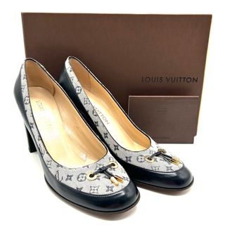 ルイヴィトン(LOUIS VUITTON)のルイヴィトン モノグラムミニ パンプス　ネイビー　23.5cm 36 1/2(ハイヒール/パンプス)