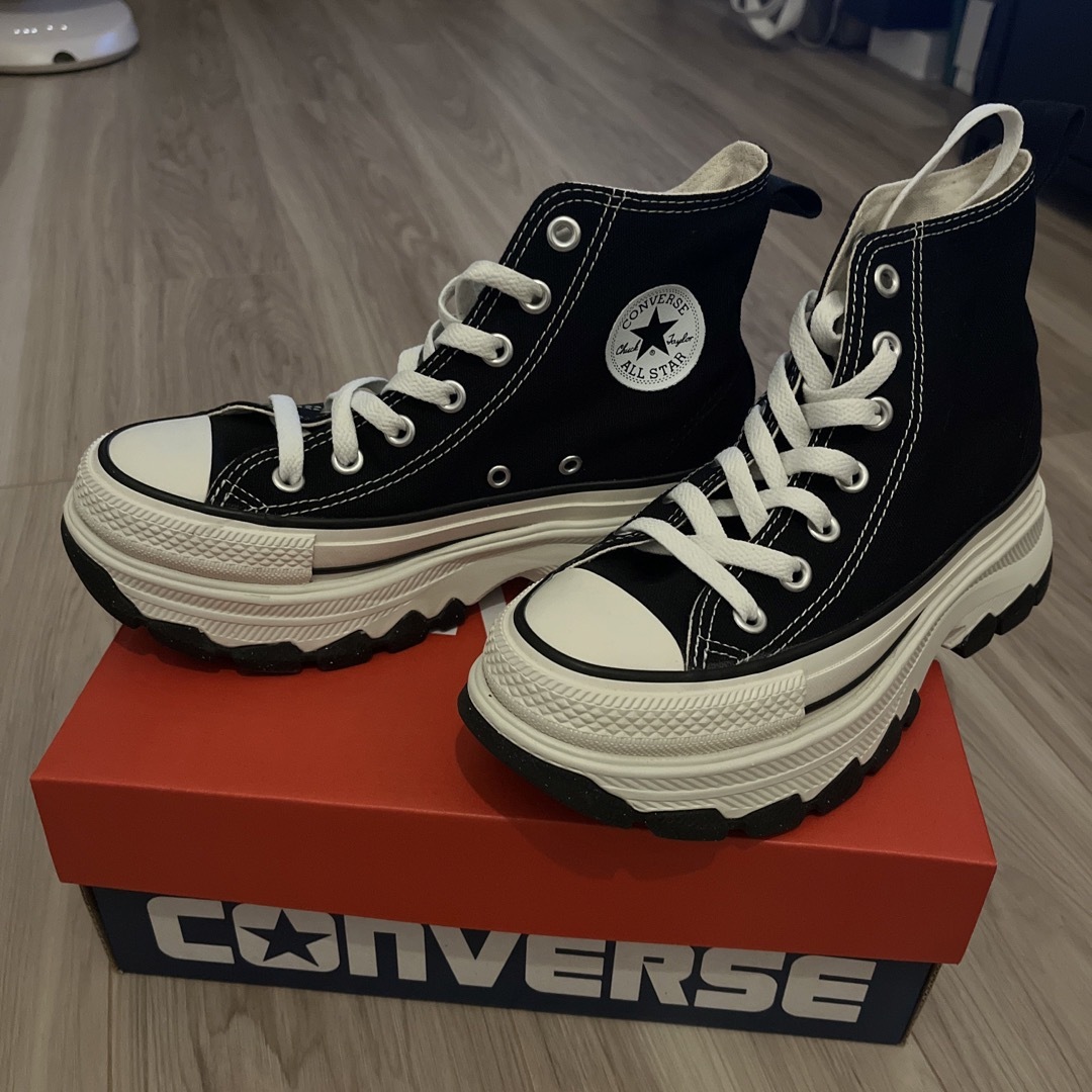 靴/シューズconverse厚底