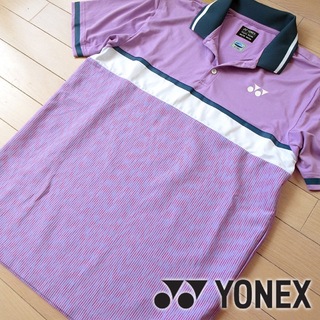 ヨネックス(YONEX)の美品 L ヨネックス YONEX メンズ 半袖ポロシャツ パープル(ウェア)
