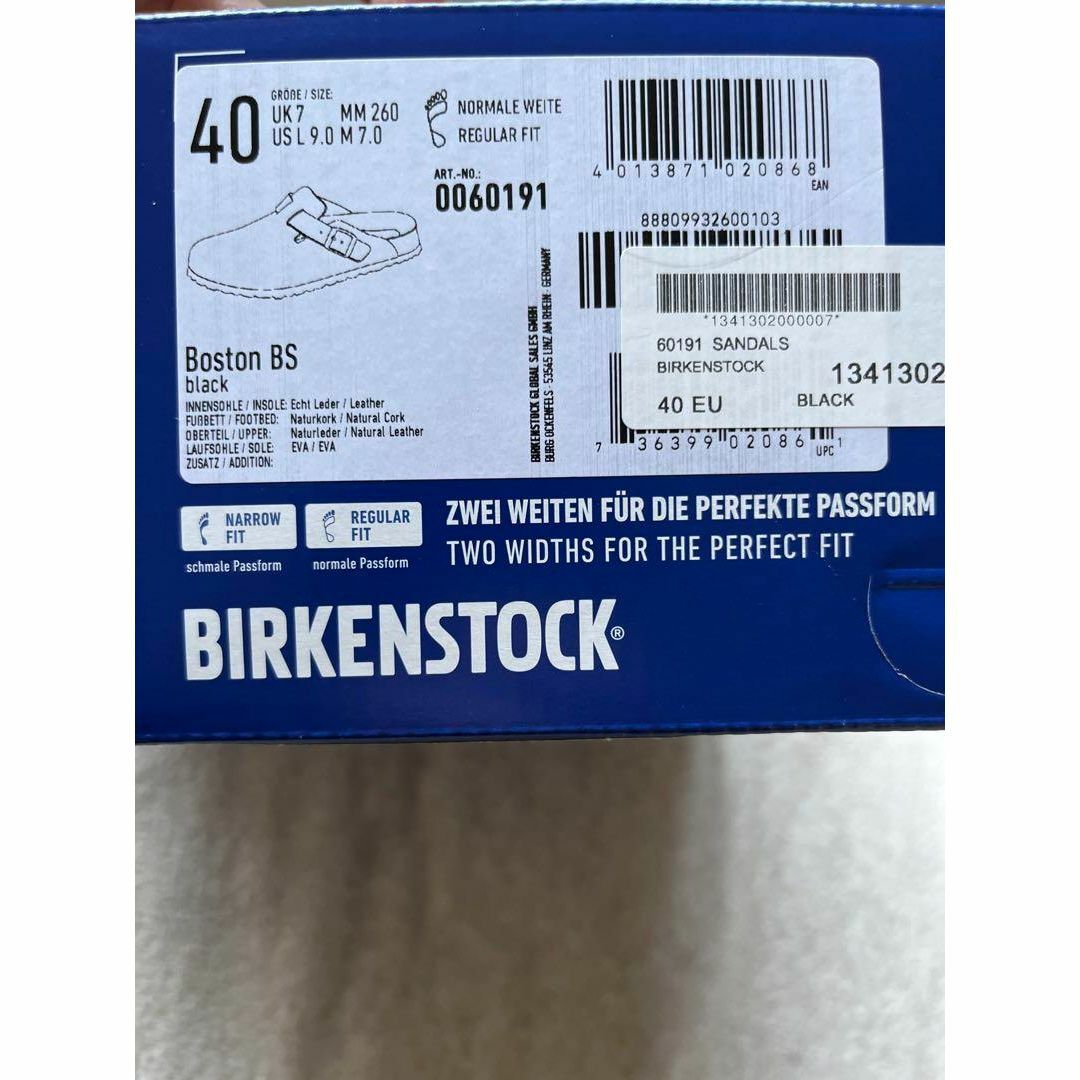 BIRKENSTOCK(ビルケンシュトック)の新品正規品★ビルケンシュトック ボストン 26.0 ビルケン レザー ブラック メンズの靴/シューズ(サンダル)の商品写真