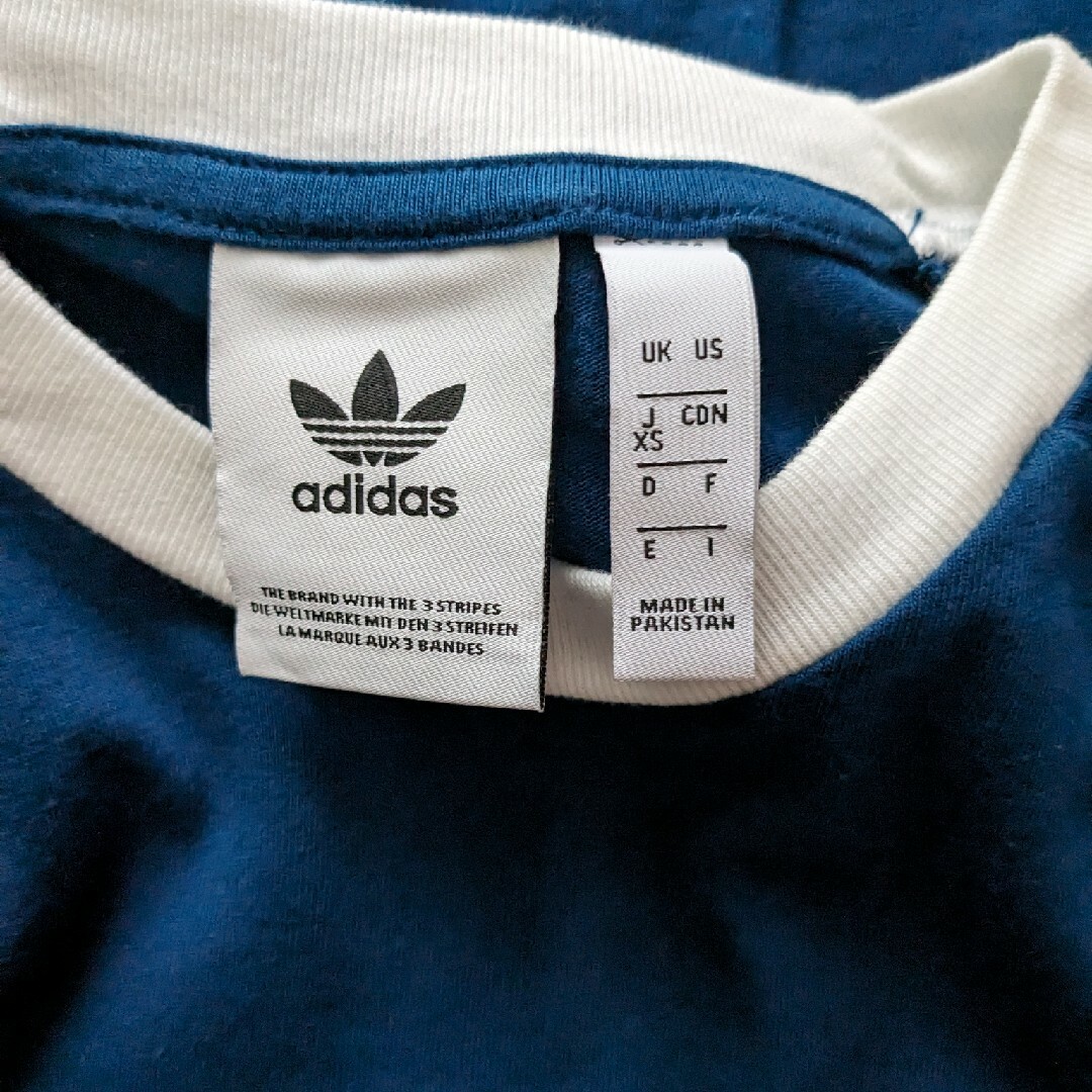 adidas(アディダス)のadidas アディダス 3本ライン Tシャツ ブルー XS メンズのトップス(Tシャツ/カットソー(半袖/袖なし))の商品写真