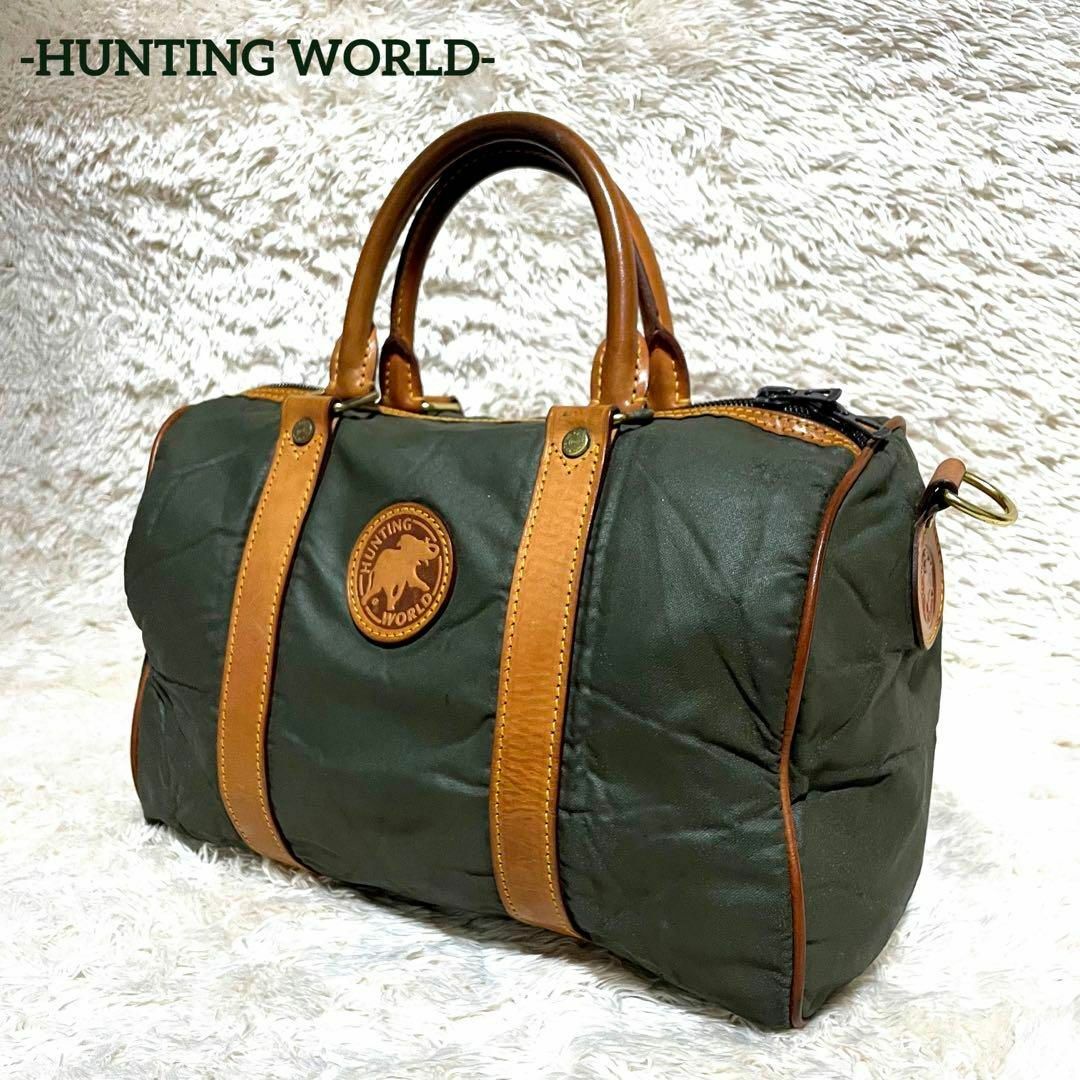 HUNTING WORLD - 【HUNTING WORLD】ミニボストンバッグ【カーキ
