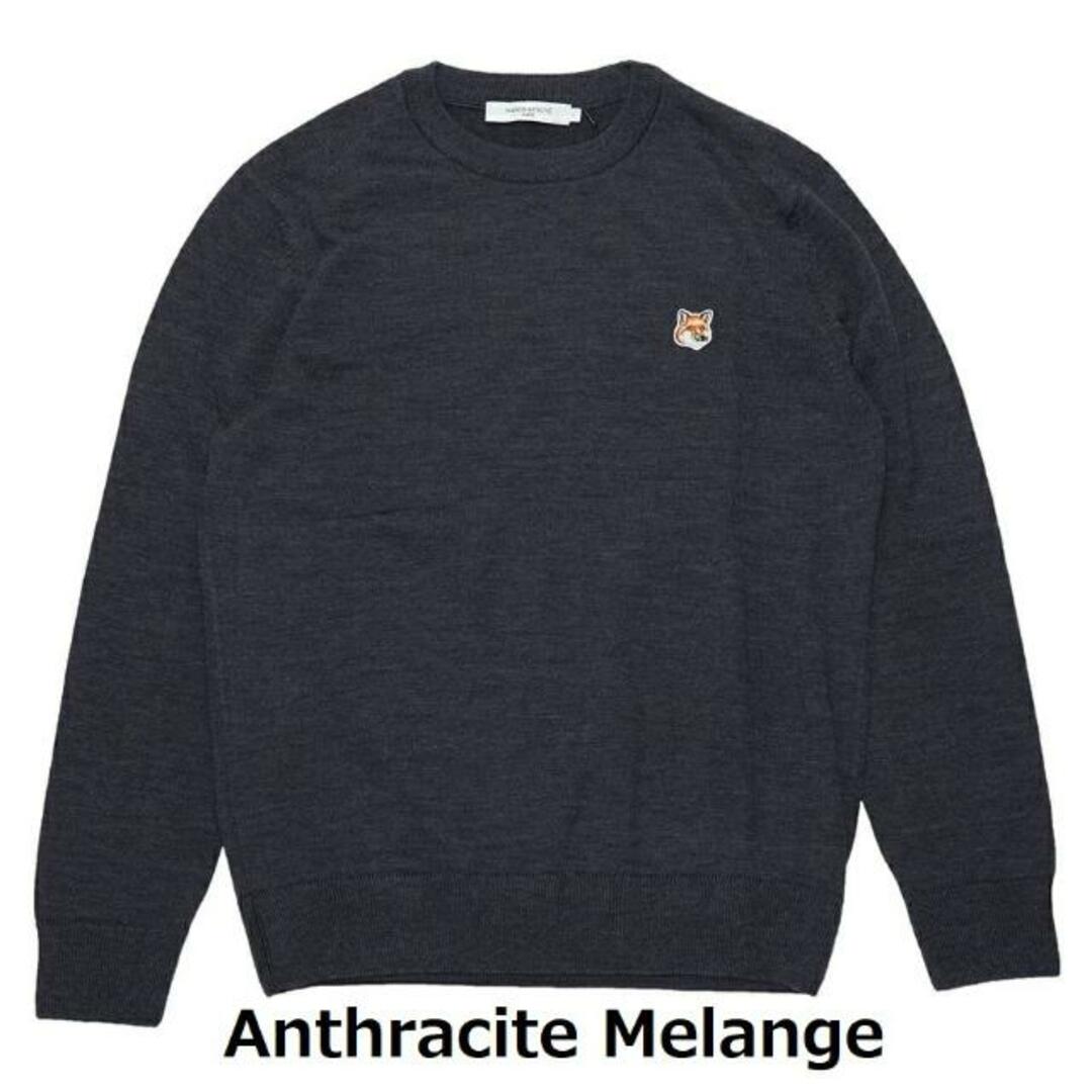 MAISONKITSUNEMAISON KITSUNE(メゾンキツネ) FM00528KT1036 FOX HEAD PATCH REGULAR R-NECK Anthracite Melange