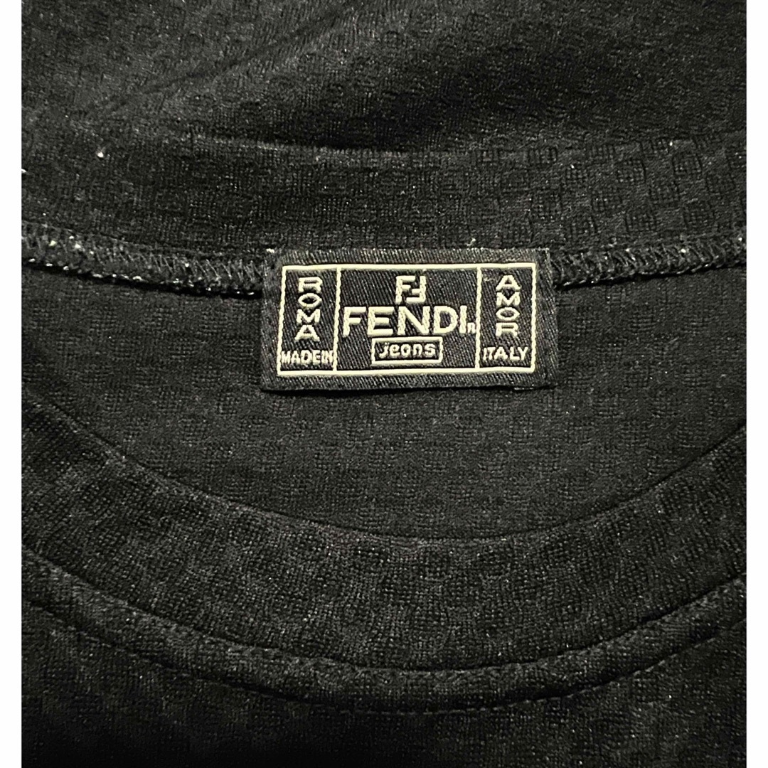 90s FENDI（フェンディ）ポケット ロゴtシャツ/グレー