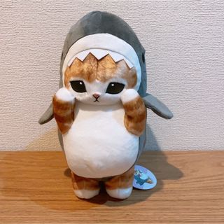 モフサンド　サメにゃん　BIG　ぬいぐるみ　単品売り　上手に立てるよ(ぬいぐるみ)