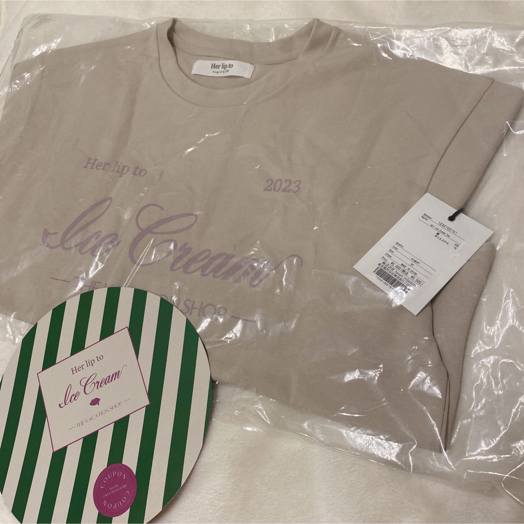 Her lip to(ハーリップトゥ)のHLT Ice Cream Tee herlipto メンズのトップス(Tシャツ/カットソー(半袖/袖なし))の商品写真