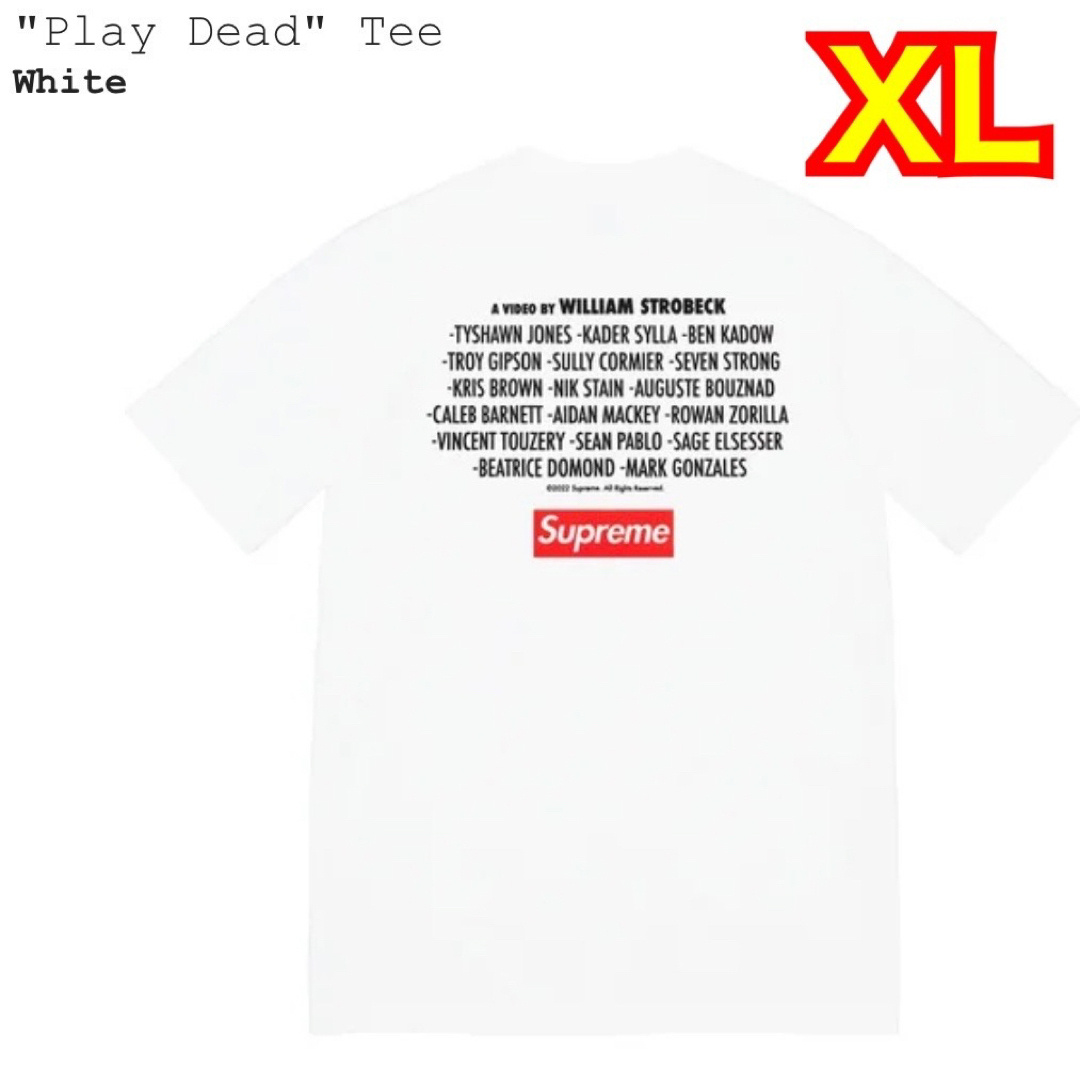 Supreme Play Dead Tee "White"