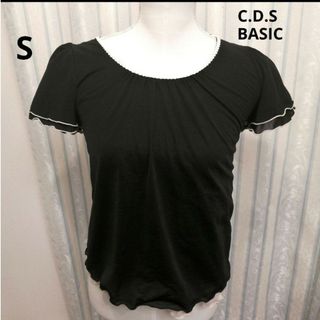 シーディーエスベーシック(C.D.S BASIC)のC.D.S BASIC ❤フリルカットソー S(カットソー(半袖/袖なし))