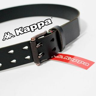 カッパ(Kappa)の新品 Kappaダブルピンバックルベルト カット可 ウエスト最大99cm相当 黒(ベルト)