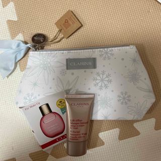 クラランス(CLARINS)のお値下げ　新品未使用　クラランス　化粧ポーチ&試供品付き(ポーチ)