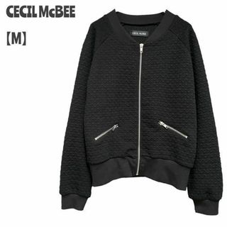 セシルマクビー(CECIL McBEE)のセシルマクビー レディース【M】MA-1ジャケット♡レーヨン混 カジュアル♡黒(その他)