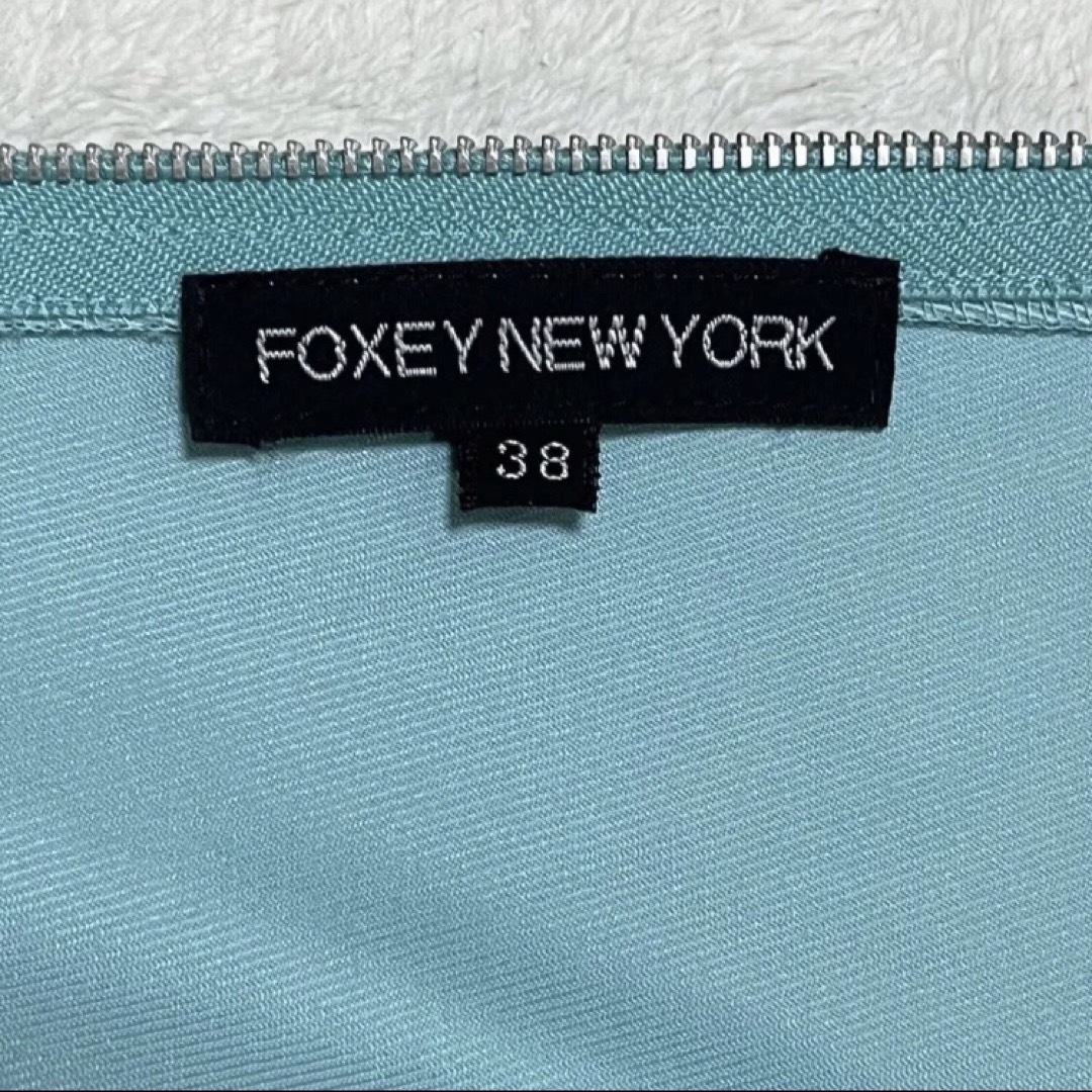 【美品】FOXEY NEW YORK ホリードレス ノースリーブワンピース 黒