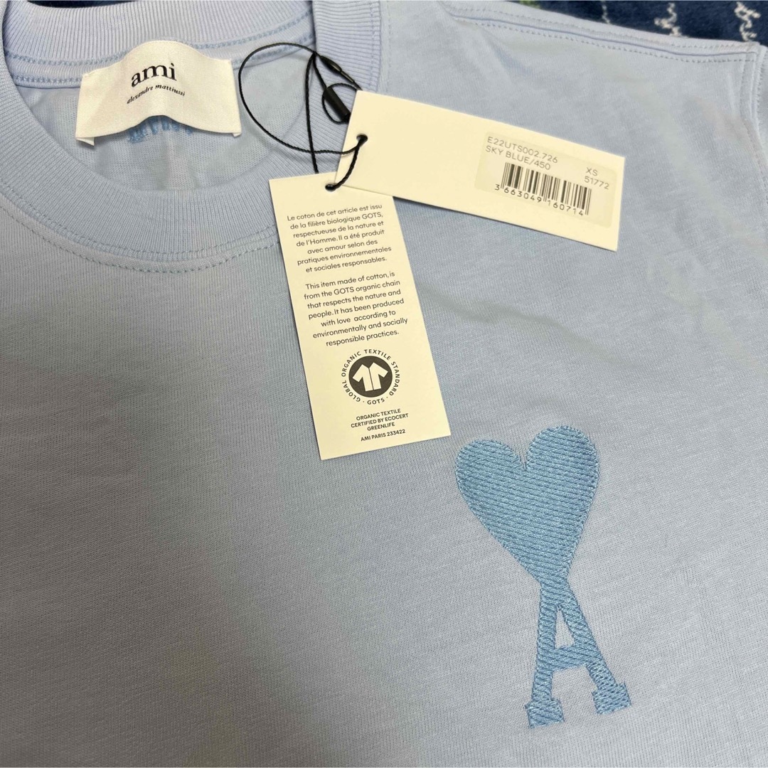 新品アミアレクサンドルマテュッシ ハートロゴ刺繍Tシャツ XS