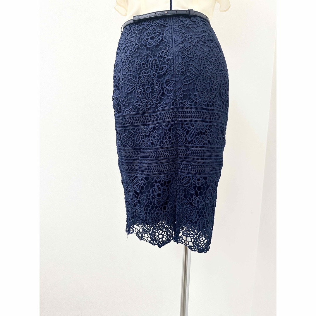 asos - 新品未使用 Little Mistress ベルト付き切替レースドレス Sの