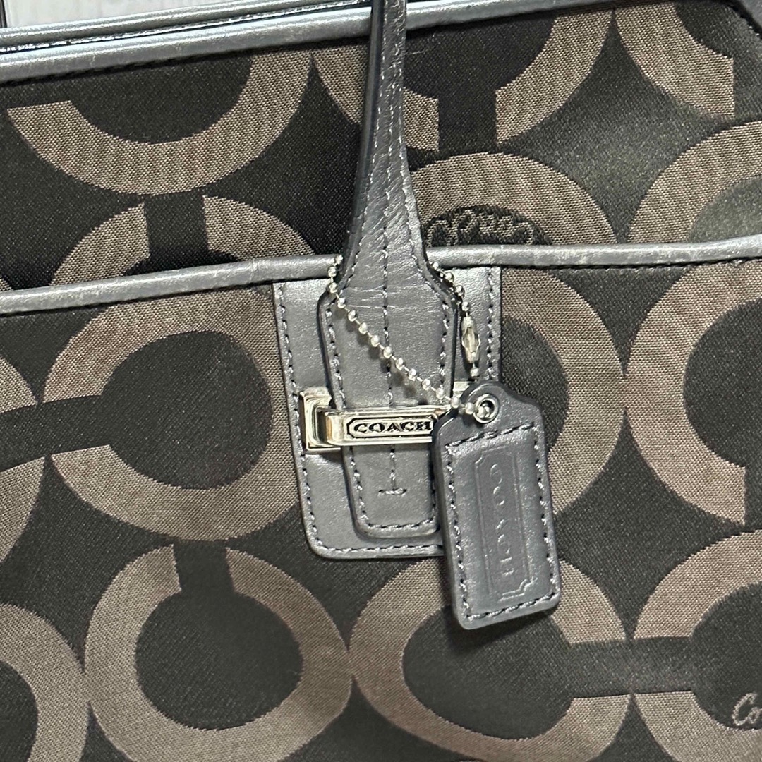 COACH(コーチ)のCOACH トートバッグ キャンバス テイラー オプアート シグネチャー グレー レディースのバッグ(トートバッグ)の商品写真