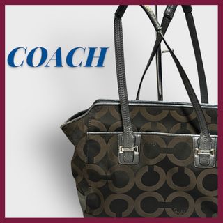 コーチ(COACH)のCOACH トートバッグ キャンバス テイラー オプアート シグネチャー グレー(トートバッグ)