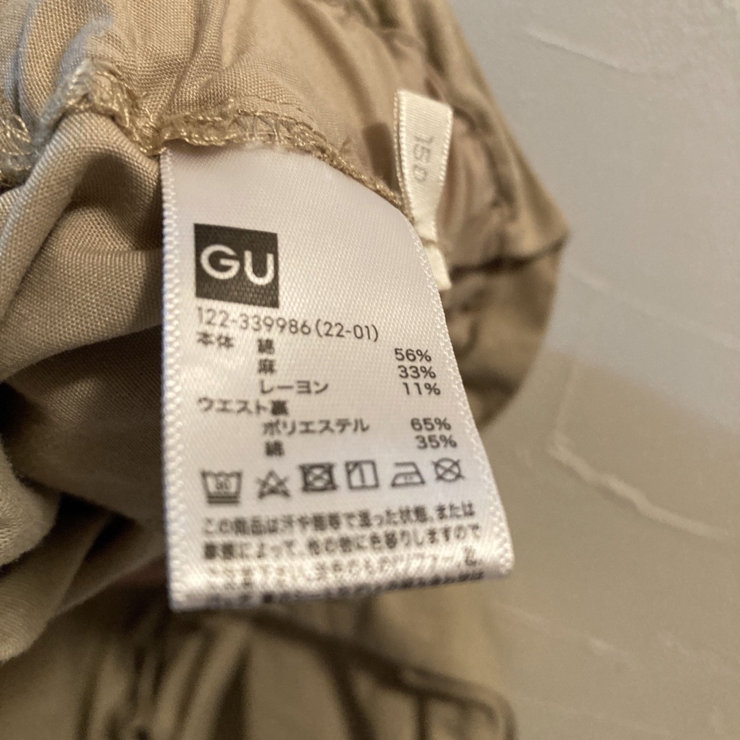 GU(ジーユー)のGU リネンワイドパンツ サイズ150 キッズ/ベビー/マタニティのキッズ服女の子用(90cm~)(パンツ/スパッツ)の商品写真