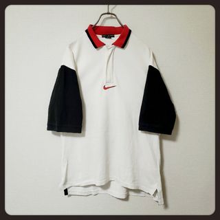 ナイキ(NIKE)の90’s 希少デザイン NIKE GOLF センターロゴ ポロシャツ(ポロシャツ)