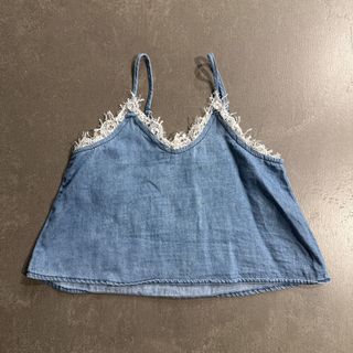 ドンキージョシー(Donkey Jossy)の【ドンキージョシー】 デニムキャミソール 女の子 90cm レース付き(Tシャツ/カットソー)