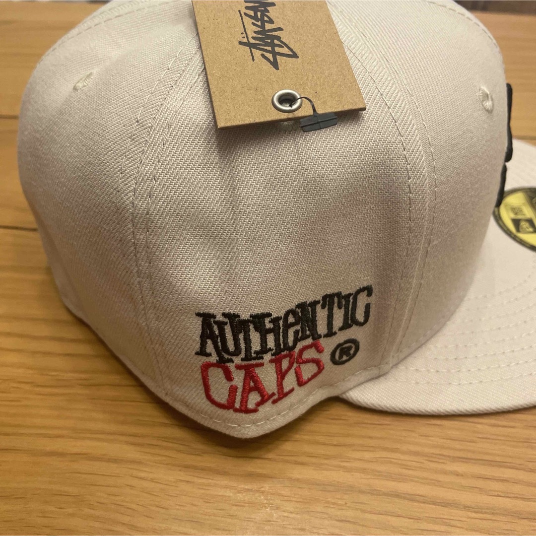 STUSSY - stussy authentic new era cap ナチュラル7 1/4の通販 by h.s