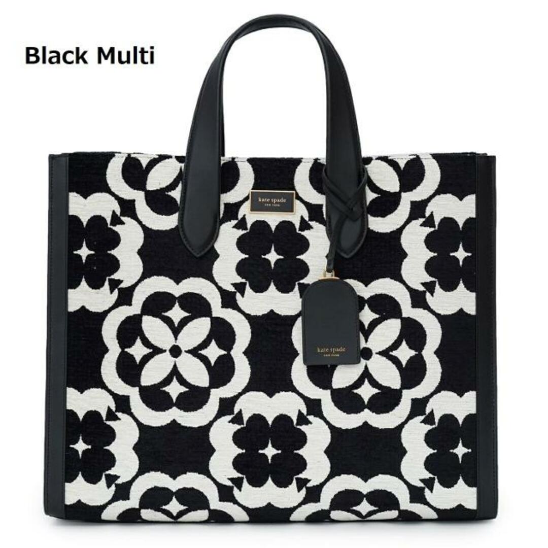 kate spade NEW YORK(ケイトスペード) K9959 スペードフラワー モノグラム マンハッタン シェニール ラージ トート Black Multi