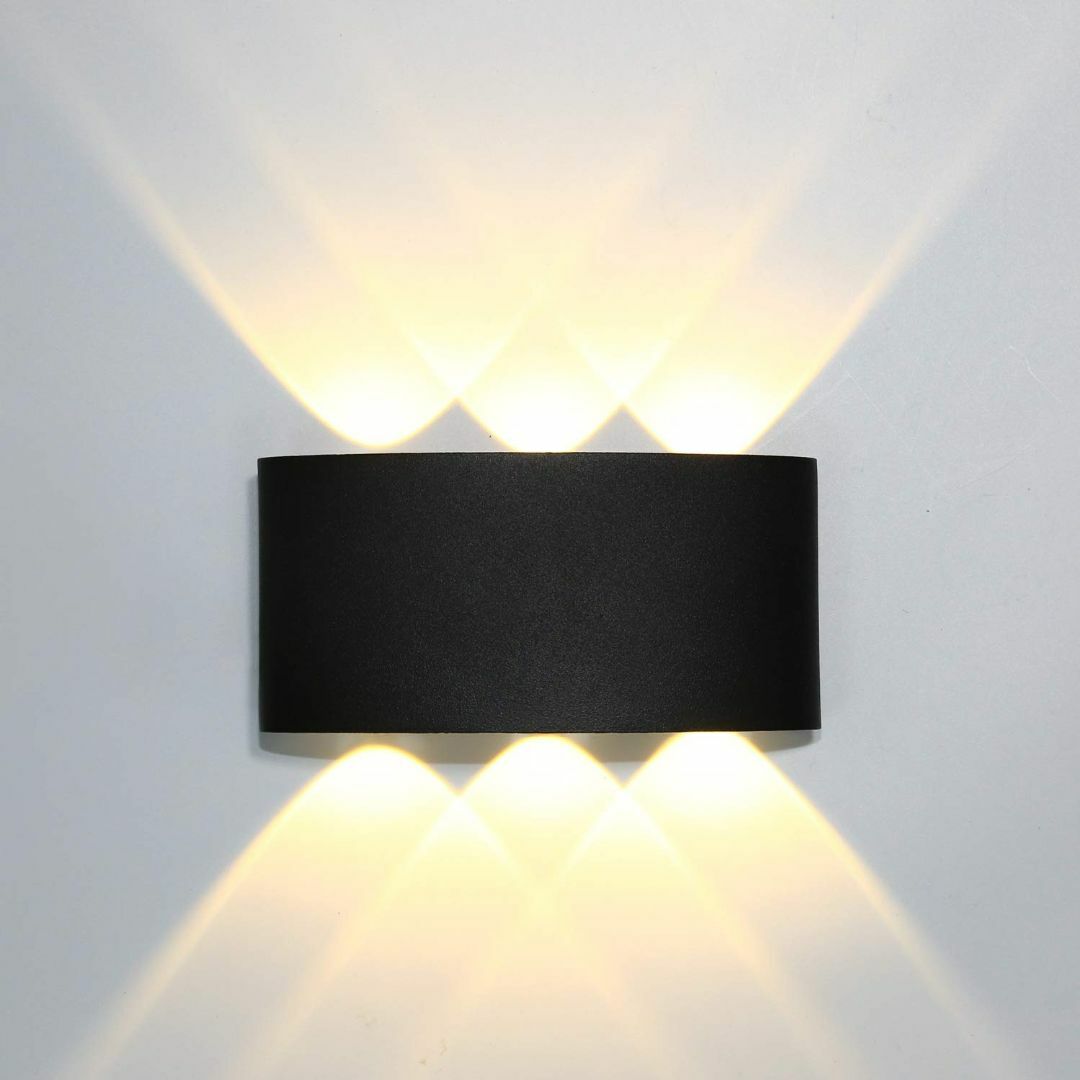 【色: ブラック】Lightess LED ブラケットライト 玄関ライト ウォー