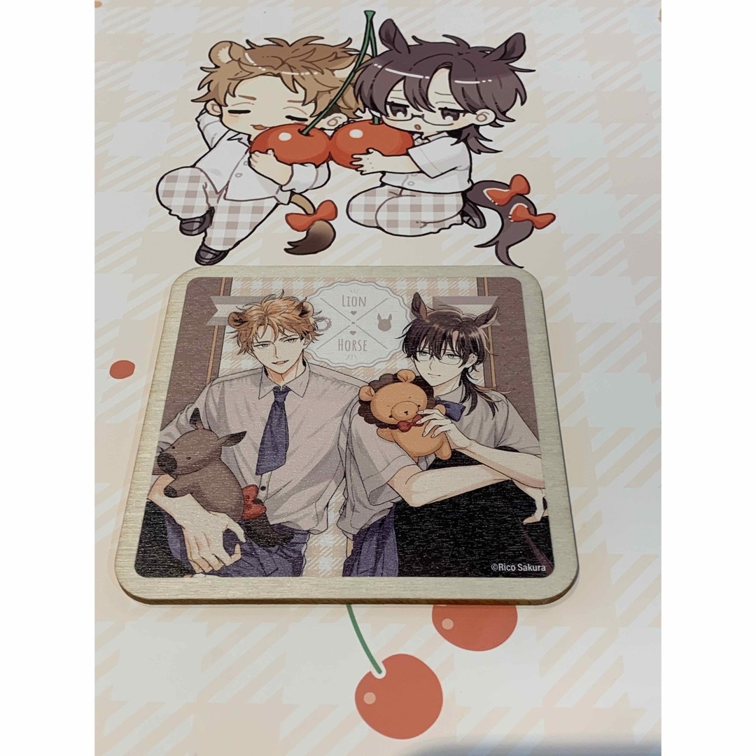 佐倉リコ けもみみカフェ 木製 コースター エンタメ/ホビーの漫画(ボーイズラブ(BL))の商品写真
