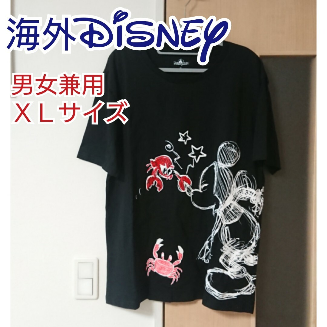 Disney(ディズニー)の香港ディズニーランド 海外ディズニー ミッキー Tシャツ  男女兼用XLサイズ メンズのトップス(Tシャツ/カットソー(半袖/袖なし))の商品写真