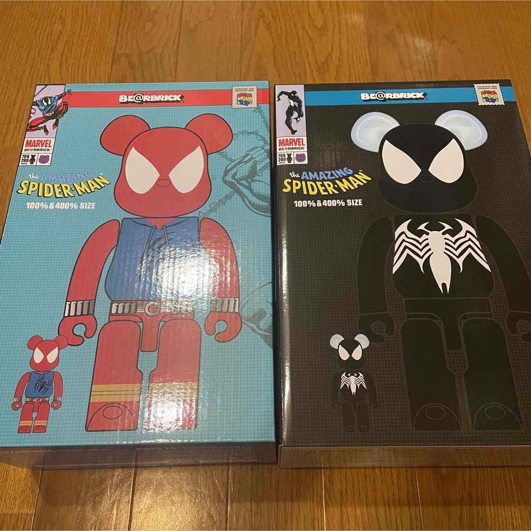 【新品・本物】BE@RBRICK SPIDER-MAN 100％ & 400％