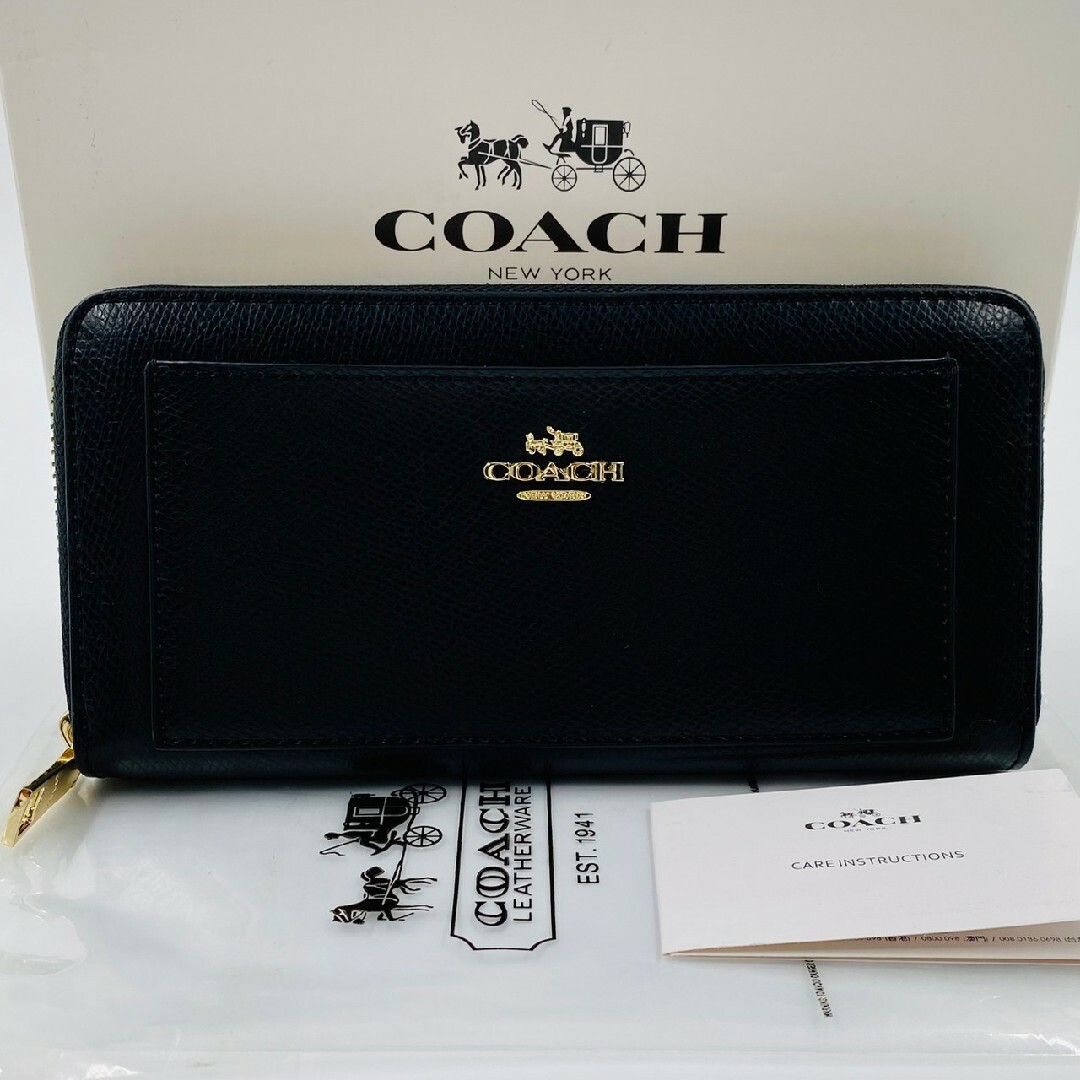 ✨未使用品✨ COACH コーチ 長財布 ブラック 黒 箱付き