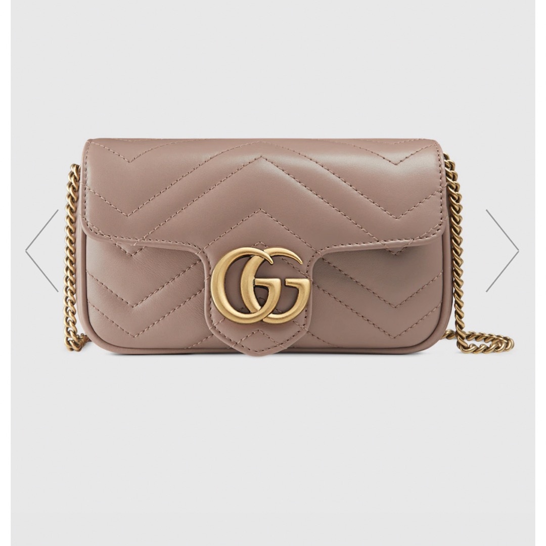 Gucci - 〔GGマーモント〕キルティングレザー スーパーミニバッグの