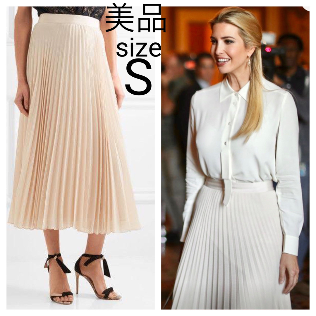 Alice+Olivia - 美品 alice+olivia シフォンプリーツ ミディ丈 フレア