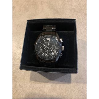 エンポリオアルマーニ(Emporio Armani)の【中古品】アルマーニ 腕時計 セラミカ AR-1400 黒(腕時計(アナログ))