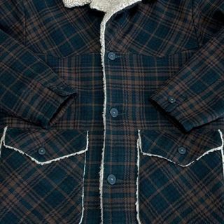 カナダ製 ヴィンテージ 裏ボアジャケット チェック柄 肉厚 ビッグ